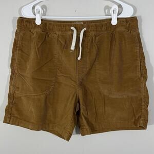 Wallace & Barnes 6" Corduroy Shorts Mens Size Large Tan Brown Pull-On Drawstring